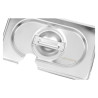 Κάλυμμα GN 1/9 Dynasteel από ανοξείδωτο χάλυβα για γαστρονομικά δοχεία.