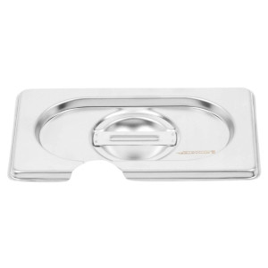 Κάλυμμα GN 1/9 Dynasteel από ανοξείδωτο χάλυβα για γαστρονομικά δοχεία.