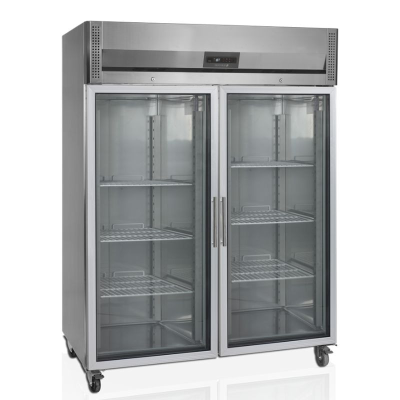 Ανοξείδωτο ψυγείο GN 2/1 - 2 γυάλινες πόρτες 1325L TEFCOLD Ανοξείδωτο ψυγείο GN 2/1 - 2 γυάλινες πόρτες 1325L TEFCOLD