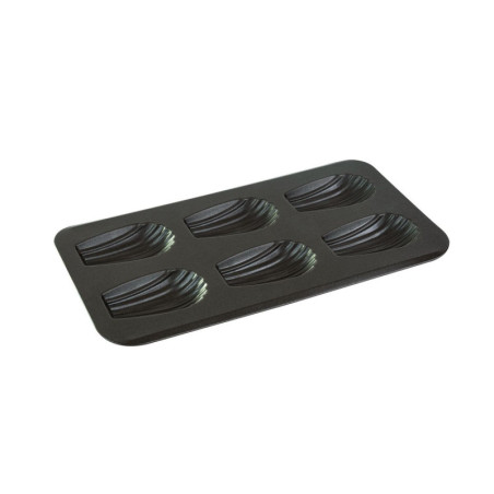 Plaque Antiadhérente 6 Madeleines - Qualité Professionnelle Plaque Antiadhérente 6 Madeleines - Qualité Professionnelle