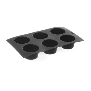 Καλούπι για 6 muffins από αντικολλητικό σιλικόνης. Διαστάσεις: ø69x(H)40 - Μάρκα HENDI - Fourniresto
