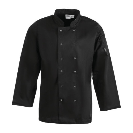 Veste De Cuisine Mixte Noire À Manches Longues Vegas - Taille XXL - Whites Chefs Clothing Veste De Cuisine Mixte Noire À Manches Longues Vegas - Taille XXL - Whites Chefs Clothing