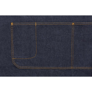 Ποδιά μπατζάρ Indigo Memphis από βαμβάκι 760 x 865 χιλιοστά - Chef Works - Fourniresto