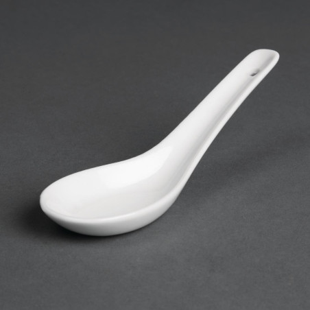White Rice Spoon 130 mm - Set of 24 - Olympia - Fourniresto White Rice Spoon 130 mm - Set of 24 - Olympia - Fourniresto