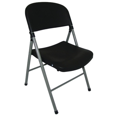 Chaise Pliante Noire Et Grises - Lot De 2 - Bolero - Fourniresto Chaise Pliante Noire Et Grises - Lot De 2 - Bolero - Fourniresto