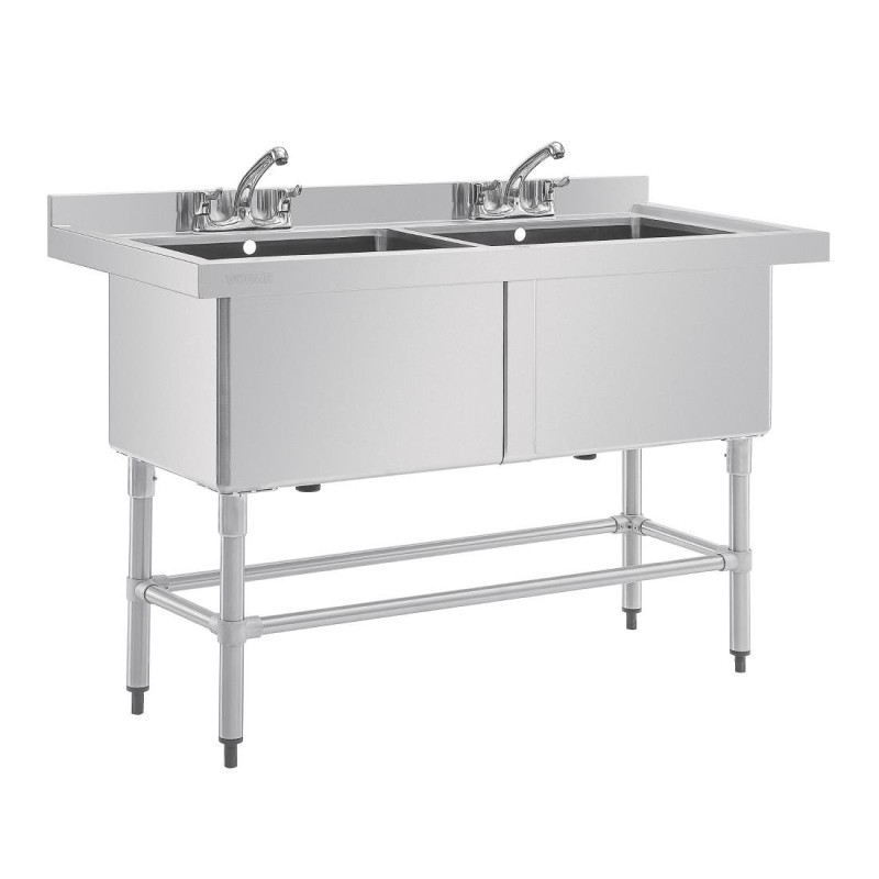 Διπλός νεροχύτης με βαθύ κάθισμα 2 x 100 L 1410 x 600 χιλ. - Vogue - Fourniresto Διπλός νεροχύτης με βαθύ κάθισμα 2 x 100 L 1410 x 600 χιλ. - Vogue - Fourniresto