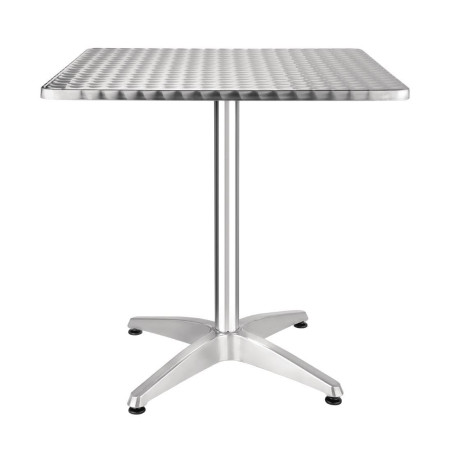 Square Bistro Table in Stainless Steel - 700 x 700 mm - Bolero - Fourniresto Square Bistro Table in Stainless Steel - 700 x 700 mm - Bolero - Fourniresto