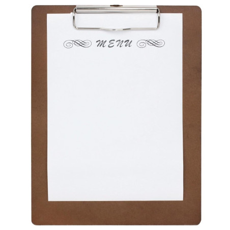Plywood A4 Menu Holder Plaque - Olympia - Fourniresto Plywood A4 Menu Holder Plaque - Olympia - Fourniresto