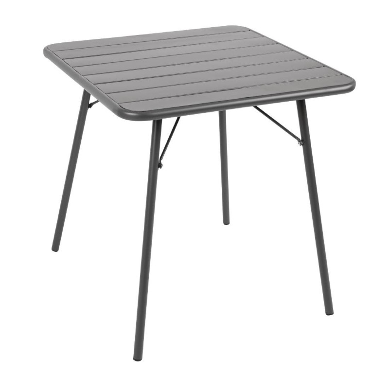 Τραπέζι με Γκρι Καρέ Λαμέ σε Χάλυβα 700 x 700 χιλ. - Bolero - Fourniresto Τραπέζι με Γκρι Καρέ Λαμέ σε Χάλυβα 700 x 700 χιλ. - Bolero - Fourniresto