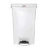 Κάδος με πεντάλ Slim Jim StepOn 50L λευκός - Rubbermaid - Fourniresto
