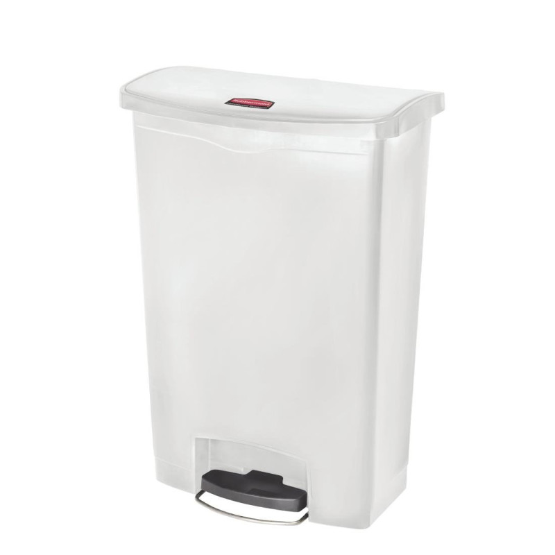 Κάδος με πεντάλ Slim Jim StepOn λευκός 90L - Rubbermaid - Fourniresto Κάδος με πεντάλ Slim Jim StepOn λευκός 90L - Rubbermaid - Fourniresto