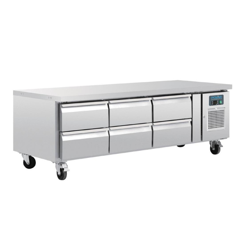Ψυγείο με θετική ψύξη GN 1/1 με 6 συρτάρια 317L - Polar - Fourniresto Ψυγείο με θετική ψύξη GN 1/1 με 6 συρτάρια 317L - Polar - Fourniresto