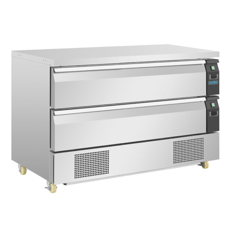 Βάση με διπλό ψύξη 2 συρτάρια Σειρά U 6x GN 1/1 - Polar - Fourniresto Βάση με διπλό ψύξη 2 συρτάρια Σειρά U 6x GN 1/1 - Polar - Fourniresto