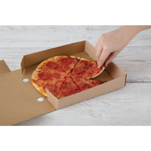 Κουτιά πίτσας Kraft 23cm - Πακέτο 100 τεμαχίων - Fiesta Green - Fourniresto