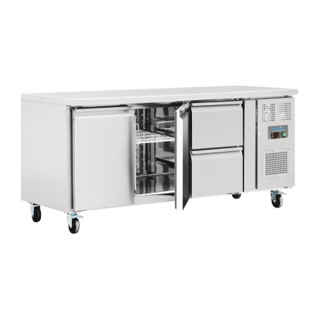 Refrigerated Table 2 Doors 2 Drawers Series U - 417L - Polar - Fourniresto Refrigerated Table 2 Doors 2 Drawers Series U - 417L - Polar - Fourniresto