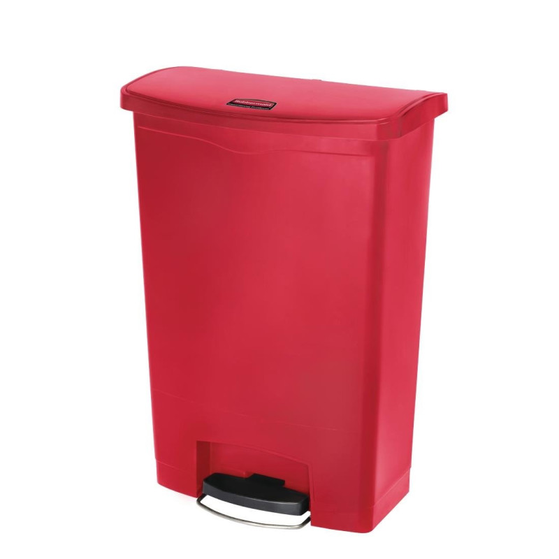 Κάδος με πεντάλ Slim Jim μπροστινός κόκκινος - 90L - Rubbermaid Κάδος με πεντάλ Slim Jim μπροστινός κόκκινος - 90L - Rubbermaid