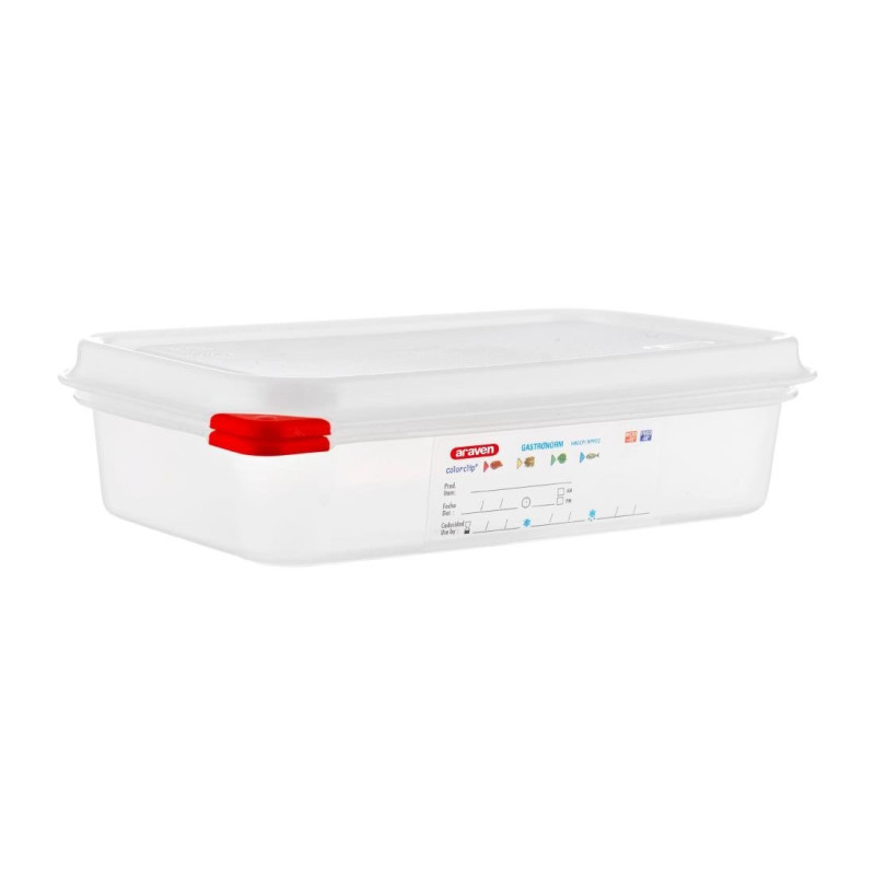 Δοχείο τροφίμων GN1/4 - 1,8L - Σετ 4 τεμαχίων - Araven - Fourniresto Δοχείο τροφίμων GN1/4 - 1,8L - Σετ 4 τεμαχίων - Araven - Fourniresto