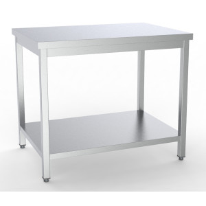 Τραπέζι Inox με Ράφι - Μ 1200 x Π 600 mm