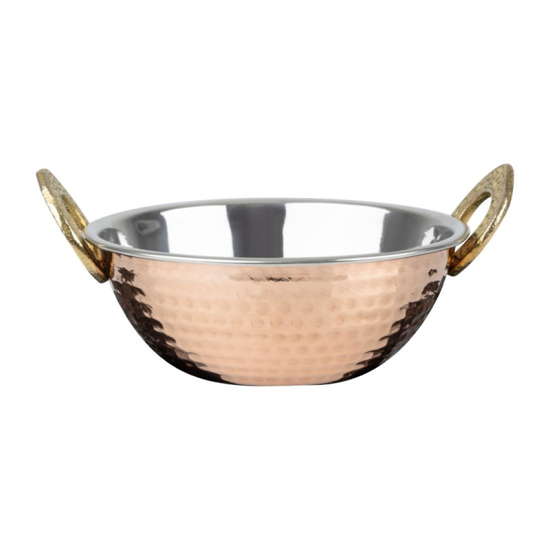 Χάλκινο πιάτο Kadai με ανοξείδωτες λαβές - 400 ml - Olympia Χάλκινο πιάτο Kadai με ανοξείδωτες λαβές - 400 ml - Olympia