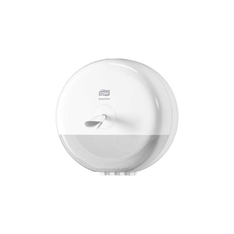 Διανομέας Μίνι Χαρτί Τουαλέτας Tork SmartOne® Λευκό - Αποτελεσματική διανομή φύλλου-προς-φύλλο για επαγγελματικούς χώρους υγιειν Διανομέας Μίνι Χαρτί Τουαλέτας Tork SmartOne® Λευκό - Αποτελεσματική διανομή φύλλου-προς-φύλλο για επαγγελματικούς χώρους υγιειν