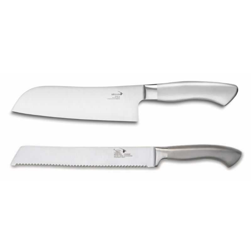 Σετ μαχαιριών Santoku + Ψωμιού Deglon.