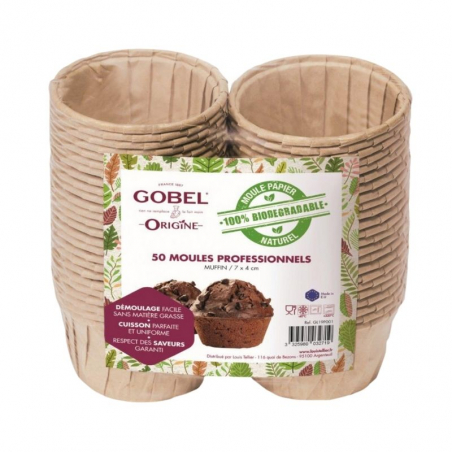 Αναλώσιμα Χάρτινα Κύπελλα Muffin - 7,2 x 4 - Σετ των 50