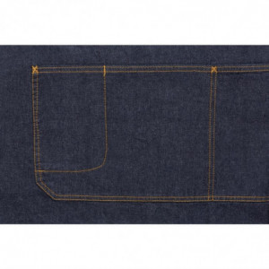 Ποδιά μπατζάρ Indigo Memphis από βαμβάκι 760 x 865 χιλιοστά - Chef Works - Fourniresto