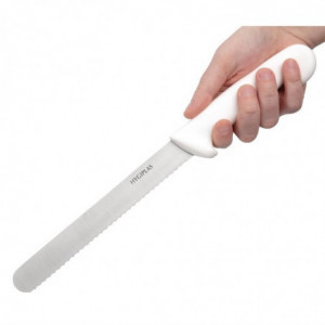 Λευκό μαχαίρι ψωμιού λάμα 20,5 εκ. - Hygiplas - Fourniresto