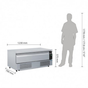 Βάση με διπλό ψύξη 1 συρτάρι σειρά U 3x GN 1/1 - Polar - Fourniresto