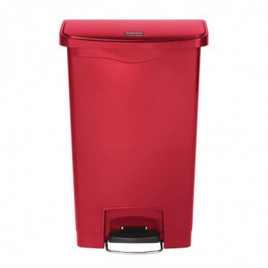 Κάδος με πεντάλ Slim Jim μπροστινός κόκκινος - 50L - Rubbermaid