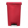 Κάδος με πεντάλ Slim Jim μπροστινός κόκκινος - 50L - Rubbermaid