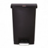 Κάδος με πεντάλ Slim Jim μπροστινός μαύρος - 50L - Rubbermaid