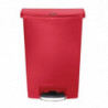 Κάδος με πεντάλ Slim Jim μπροστινός κόκκινος - 90L - Rubbermaid