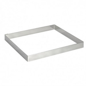 Τετράγωνη μεταλλική φόρμα τάρτας - Μ 200 x Π 200mm - De Buyer