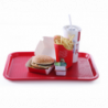 Ορθογώνιο πιάτο Fast Food - Μικρό μέγεθος 265 x 345 χιλιοστά - Κόκκινο