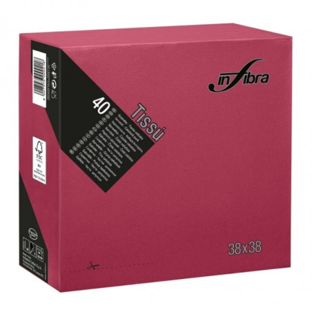2-Ply Cellulose Napkin 38 x 38 - Bordeaux - Pack of 1440 2-Ply Cellulose Napkin 38 x 38 - Bordeaux - Pack of 1440