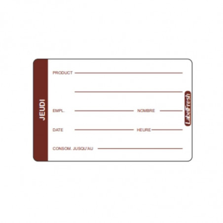 Traceability Label LabelFresh Pro - Thursday - 70 x 45 mm - Pack of 500 - LabelFresh Traceability Label LabelFresh Pro - Thursday - 70 x 45 mm - Pack of 500 - LabelFresh