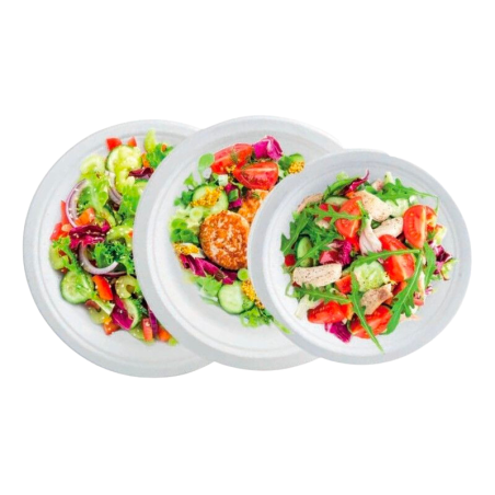 Assiette Ronde en Bagasse - 230 x 20,6 mm - Lot de 50 Assiette Ronde en Bagasse - 230 x 20,6 mm - Lot de 50