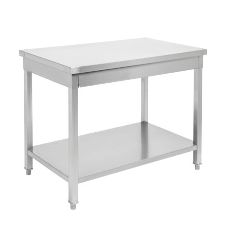 Stainless Steel Table with Shelf - D 700 mm - W 1600 mm - Dynasteel Stainless Steel Table with Shelf - D 700 mm - W 1600 mm - Dynasteel